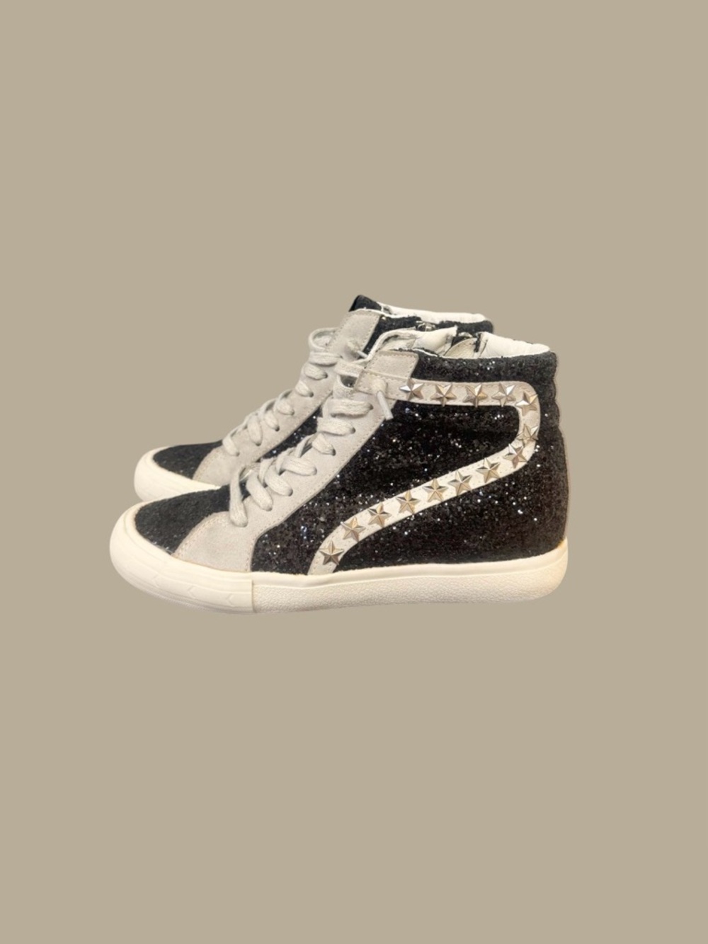 VINTAGE HAVANA Leona glitter high top sneakers women’s tennis shoes size 6 - Picture 10 of 17
